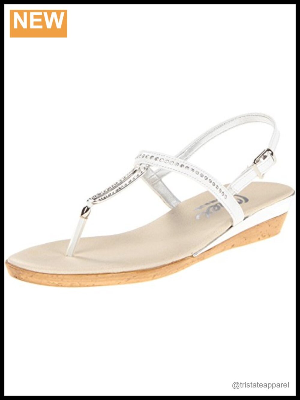 ONEX Cabo Leather Thong Sandal with Swarovski Crystals